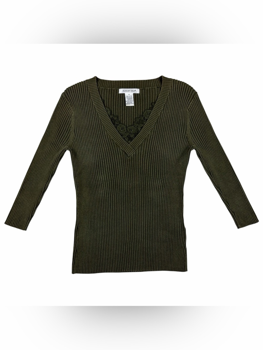 Vintage Y2K August Silk Ribbed Sweater